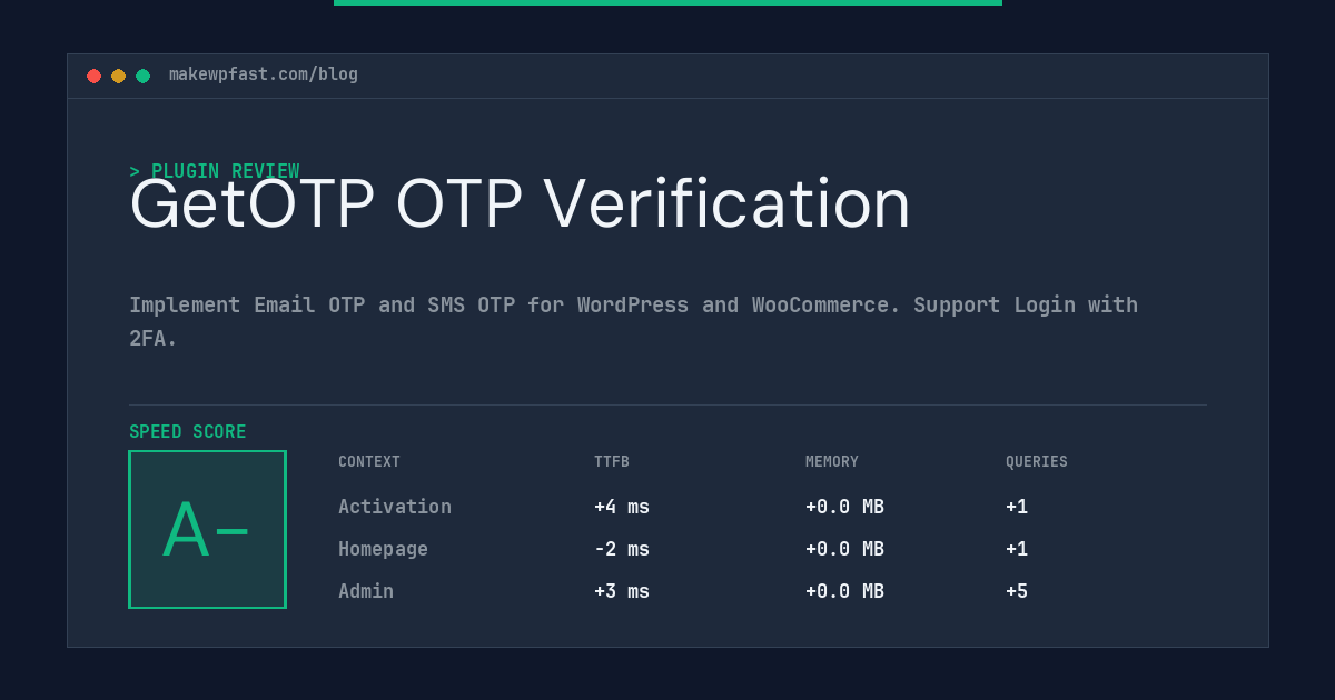 GetOTP OTP Verification - MakeWPFast