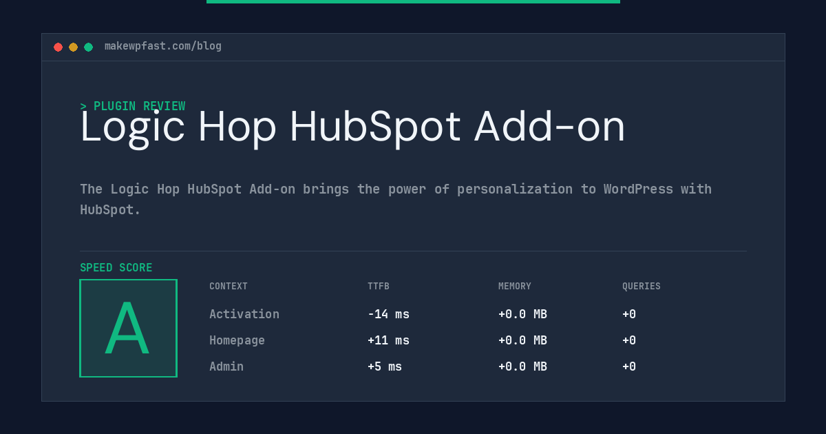 Logic Hop HubSpot Add-on - MakeWPFast