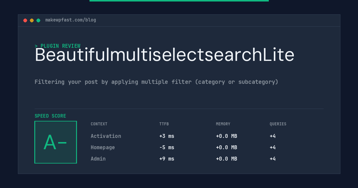 BeautifulmultiselectsearchLite - MakeWPFast