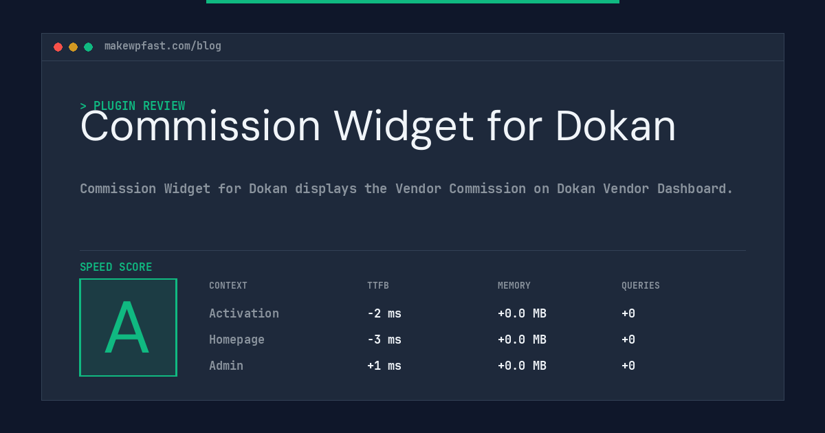 Commission Widget for Dokan - MakeWPFast