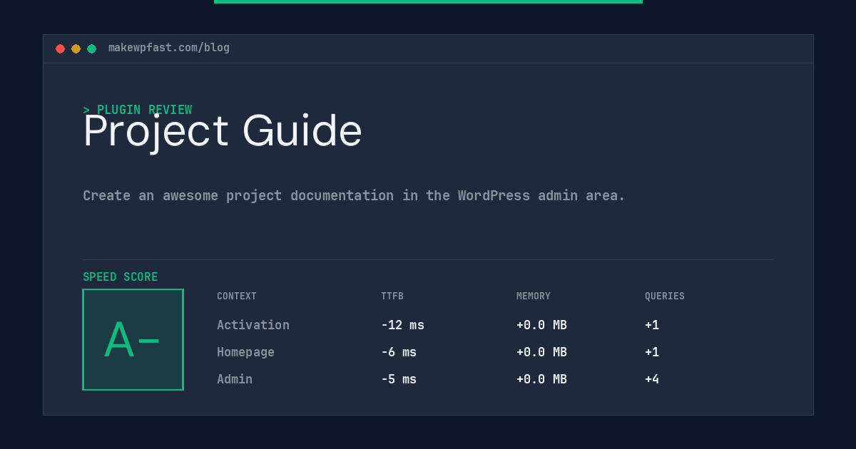 Project Guide - MakeWPFast