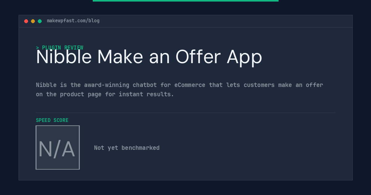 Nibble Make an Offer App - MakeWPFast