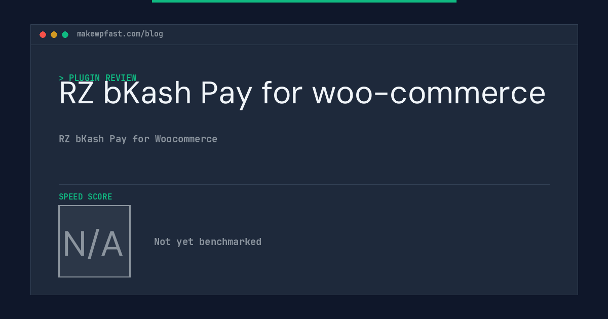 RZ bKash Pay for woo-commerce - MakeWPFast