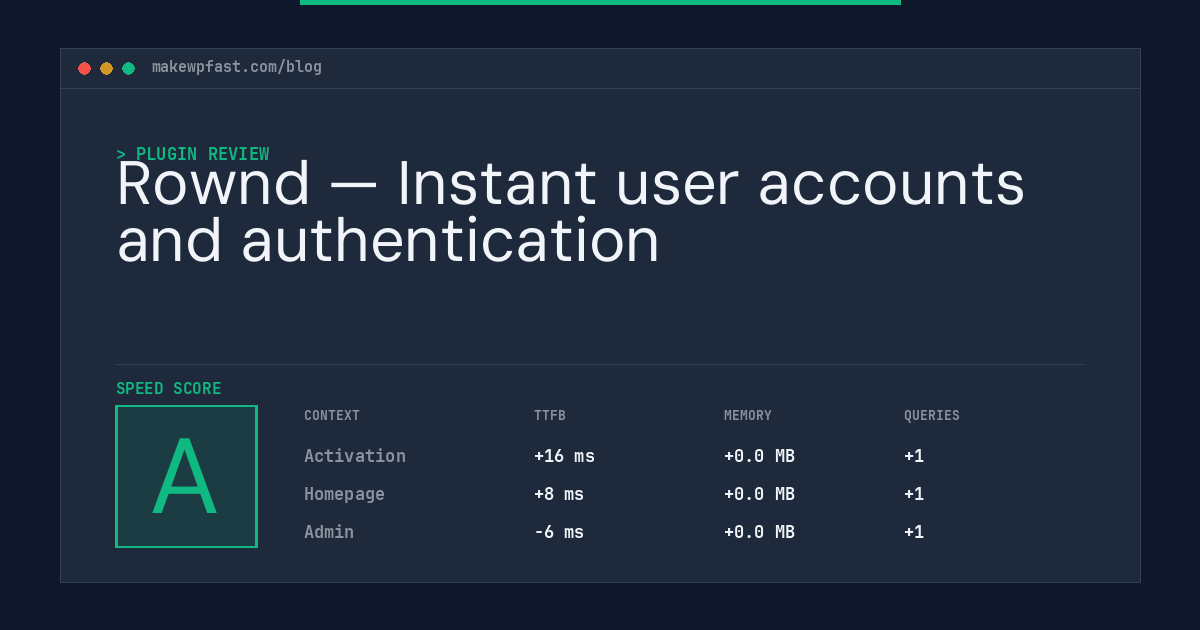 Rownd — Instant user accounts and authentication - MakeWPFast