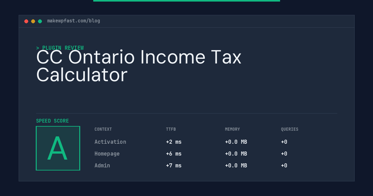 CC Ontario Income Tax Calculator - MakeWPFast