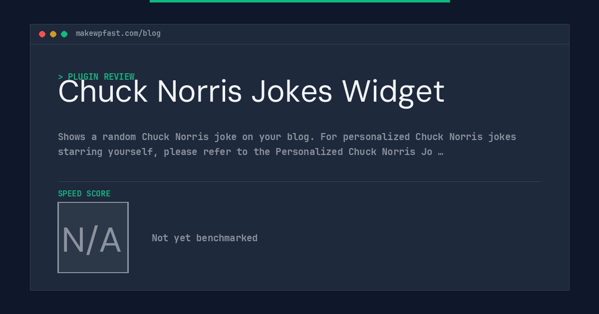 Chuck Norris Jokes Widget - MakeWPFast