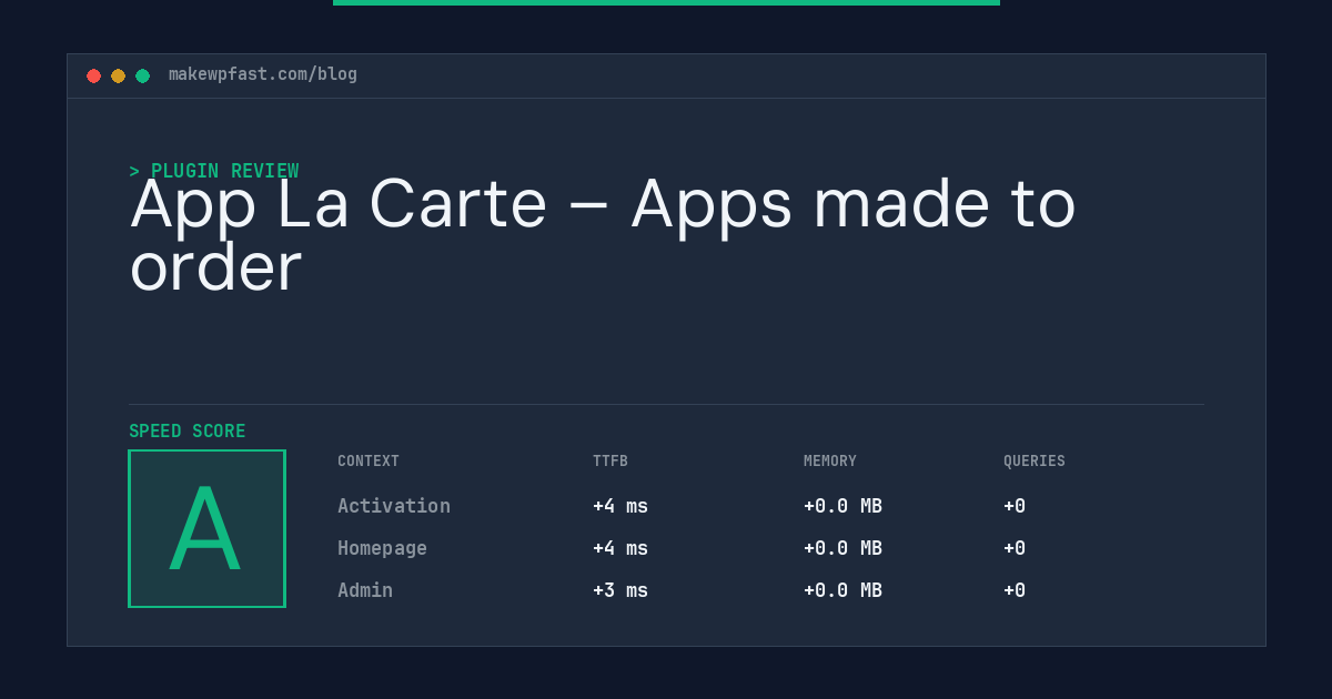 App La Carte – Apps made to order - MakeWPFast