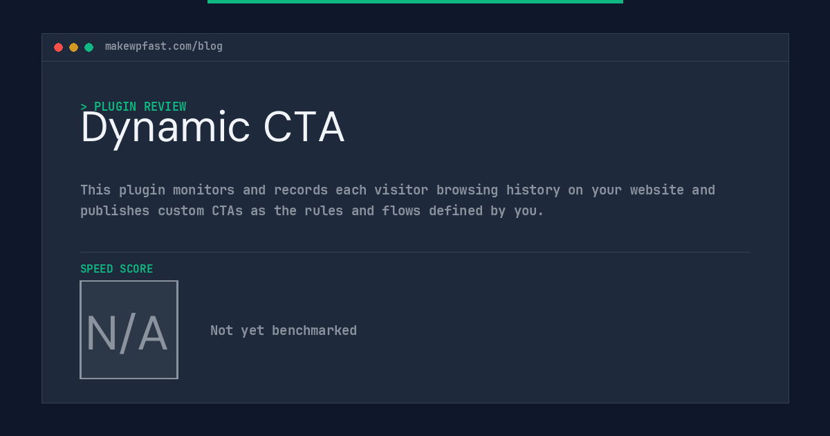Dynamic CTA - MakeWPFast