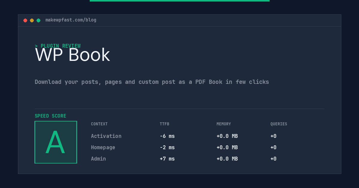 WP Book - MakeWPFast