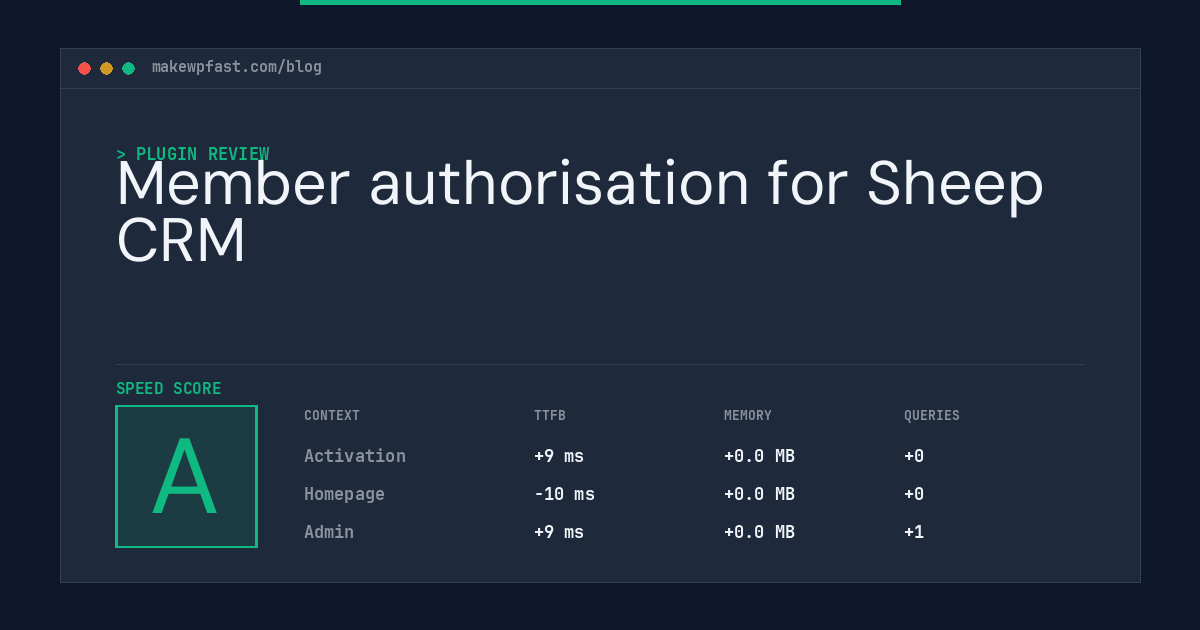 Member authorisation for Sheep CRM - MakeWPFast