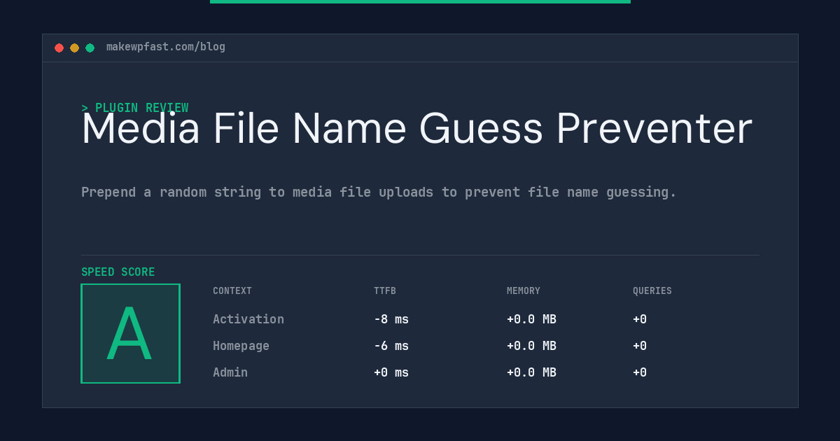 Media File Name Guess Preventer - MakeWPFast