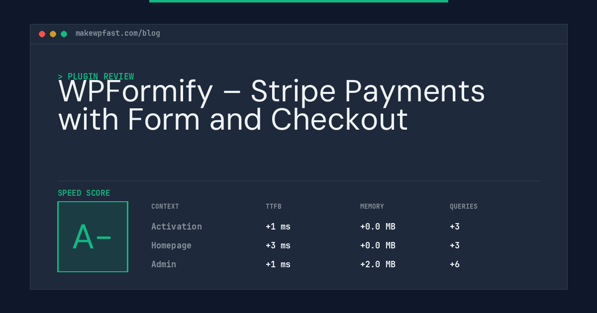 WPFormify – Stripe Payments with Form and Checkout - MakeWPFast