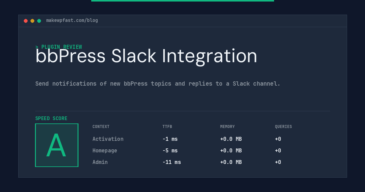 bbPress Slack Integration - MakeWPFast