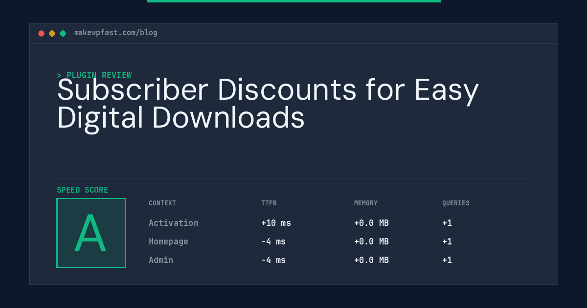 Subscriber Discounts for Easy Digital Downloads - MakeWPFast