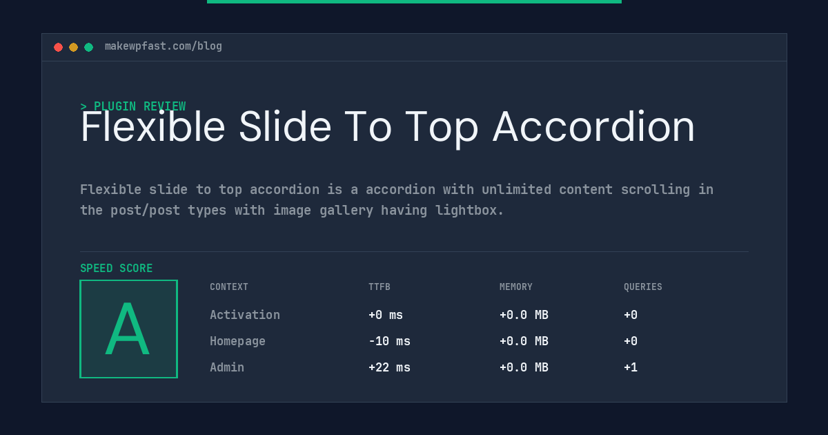 Flexible Slide To Top Accordion - MakeWPFast