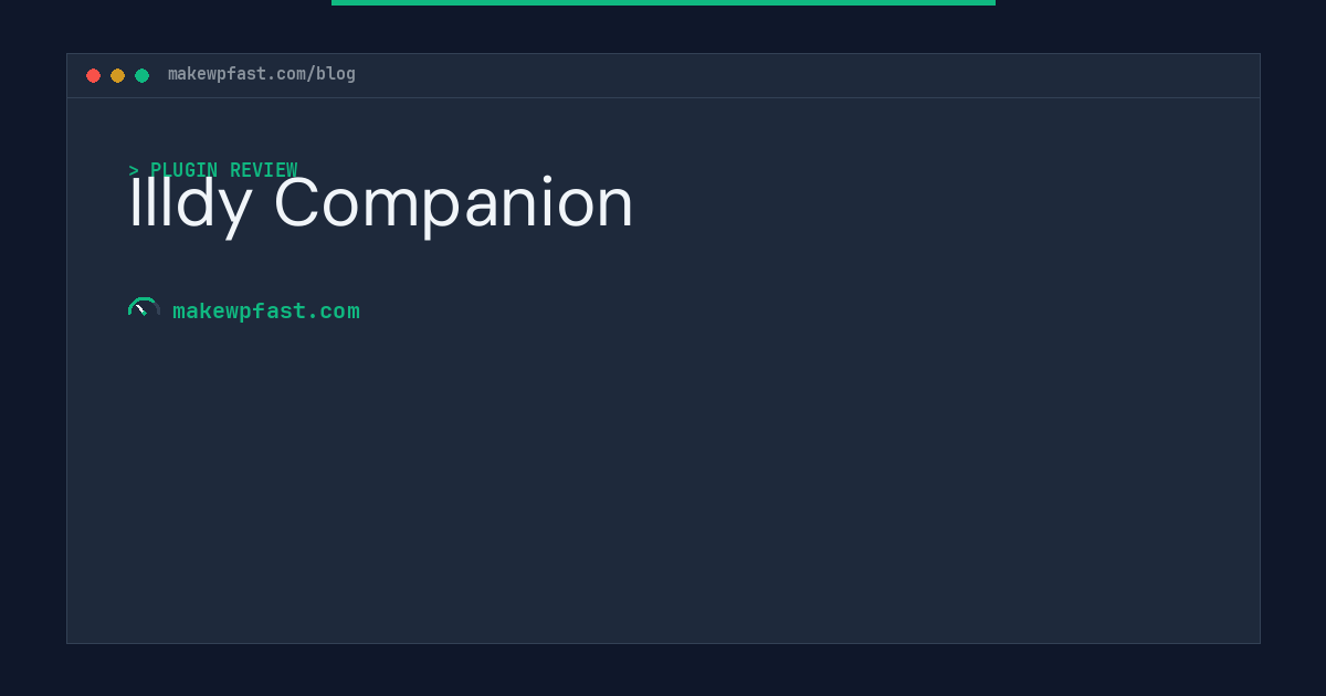 Illdy Companion - MakeWPFast