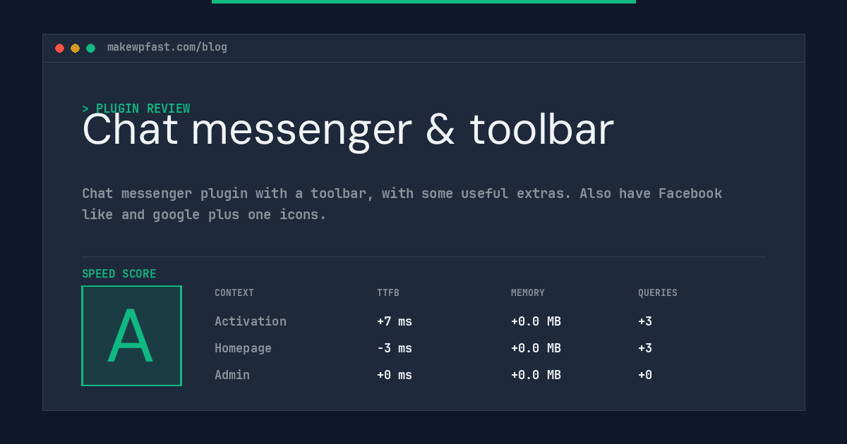 Chat messenger & toolbar - MakeWPFast