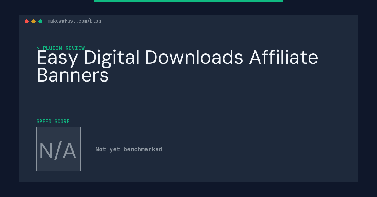 Easy Digital Downloads Affiliate Banners - MakeWPFast