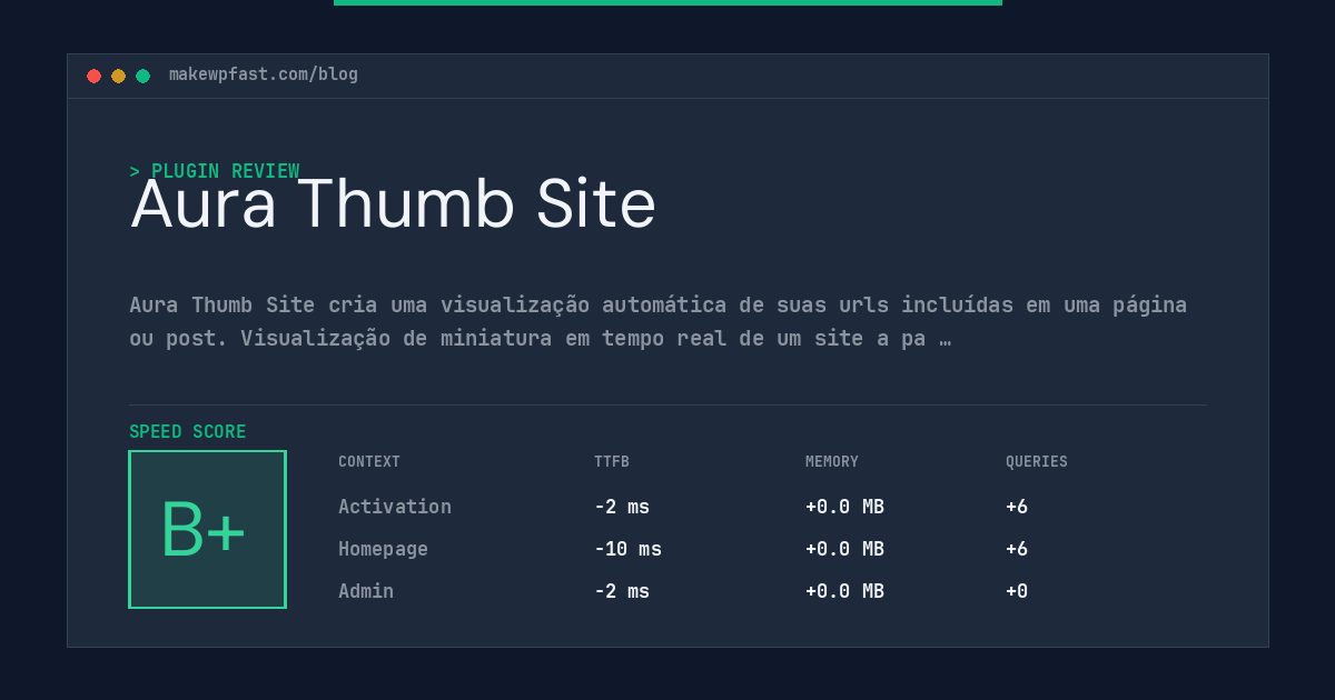 Aura Thumb Site - MakeWPFast
