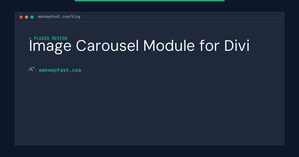 Image Carousel Module for Divi - MakeWPFast