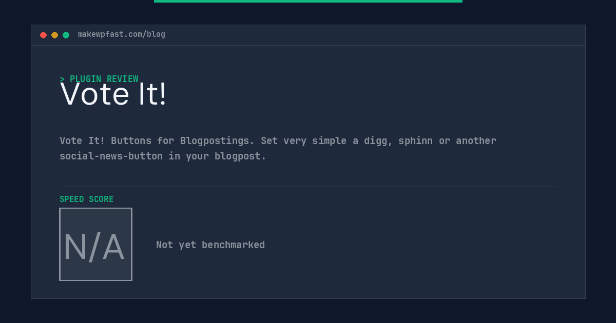 Vote It! - MakeWPFast