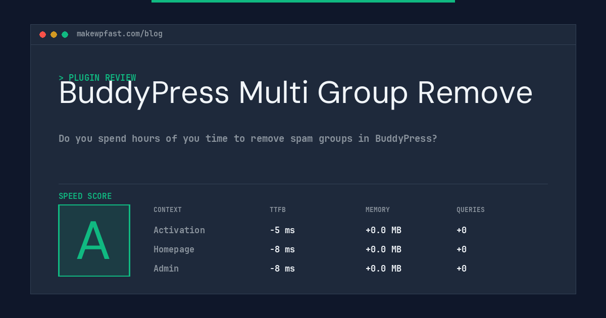 BuddyPress Multi Group Remove - MakeWPFast