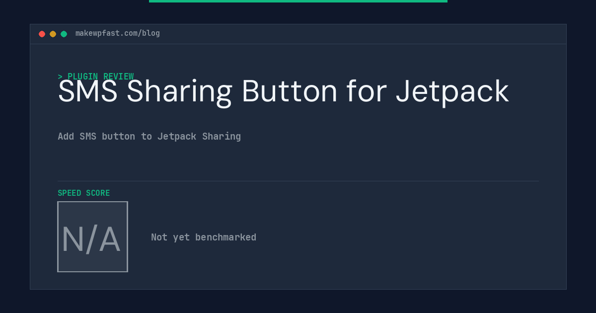 SMS Sharing Button for Jetpack - MakeWPFast