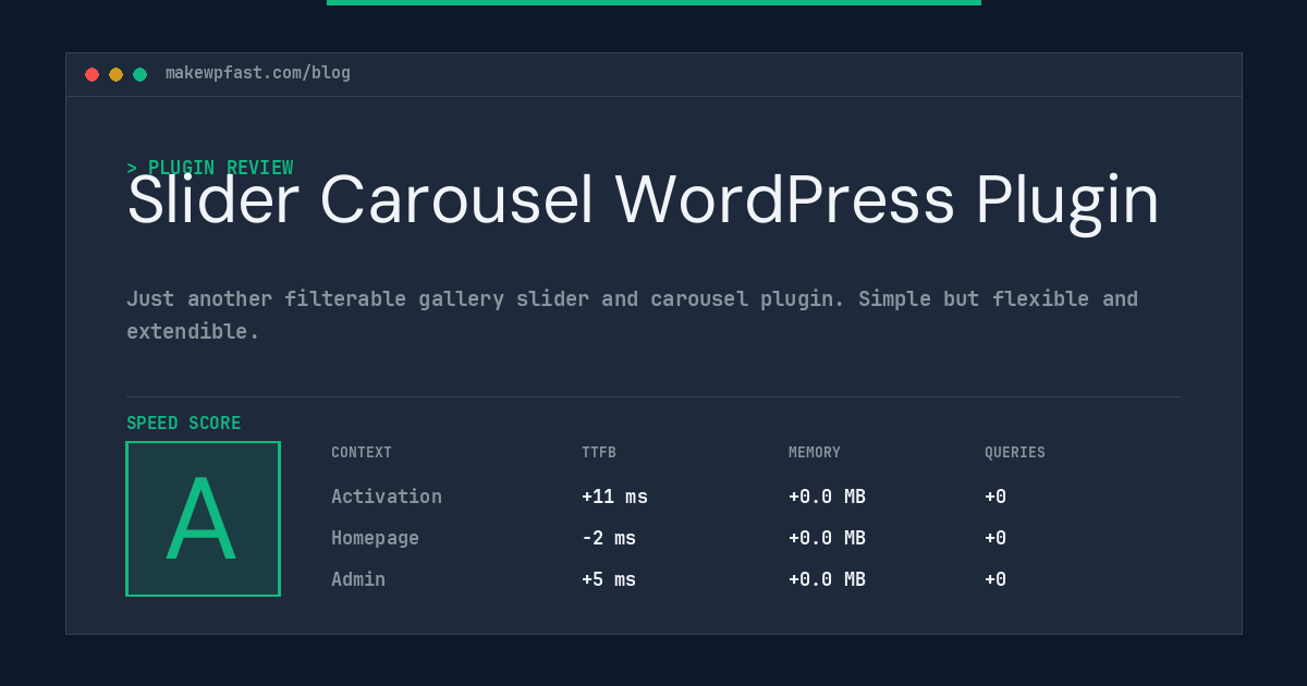 Slider Carousel WordPress Plugin - MakeWPFast