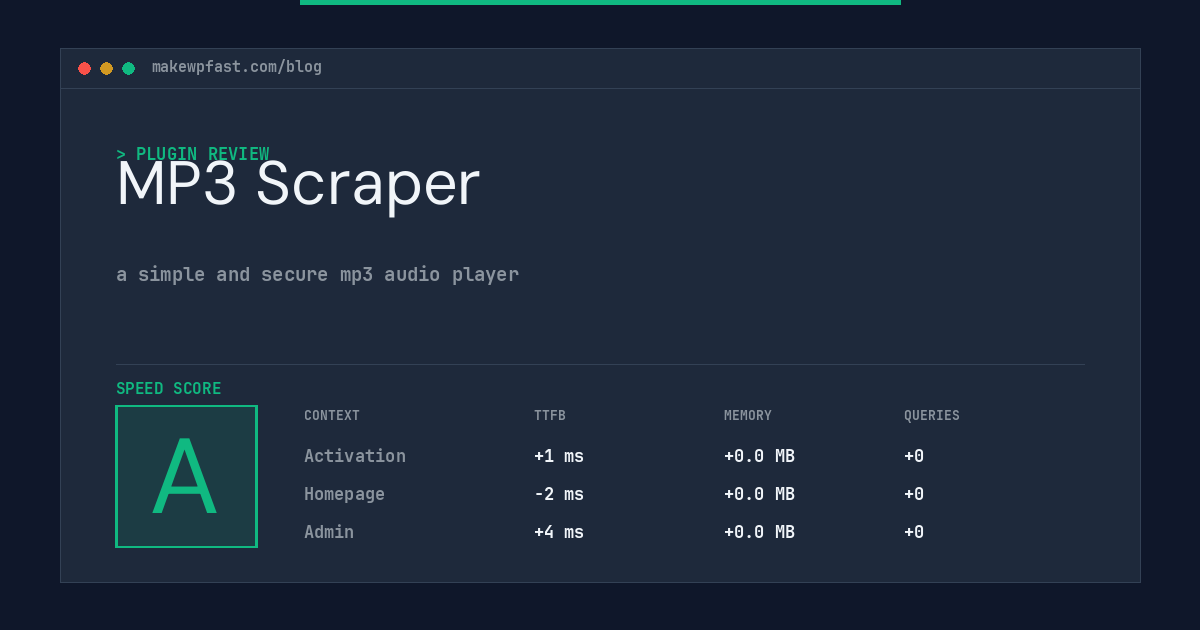 MP3 Scraper - MakeWPFast
