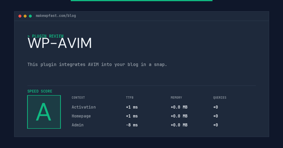 WP-AVIM - MakeWPFast