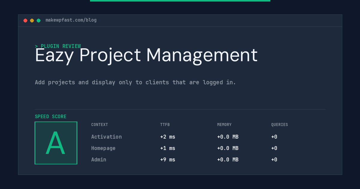 Eazy Project Management - MakeWPFast