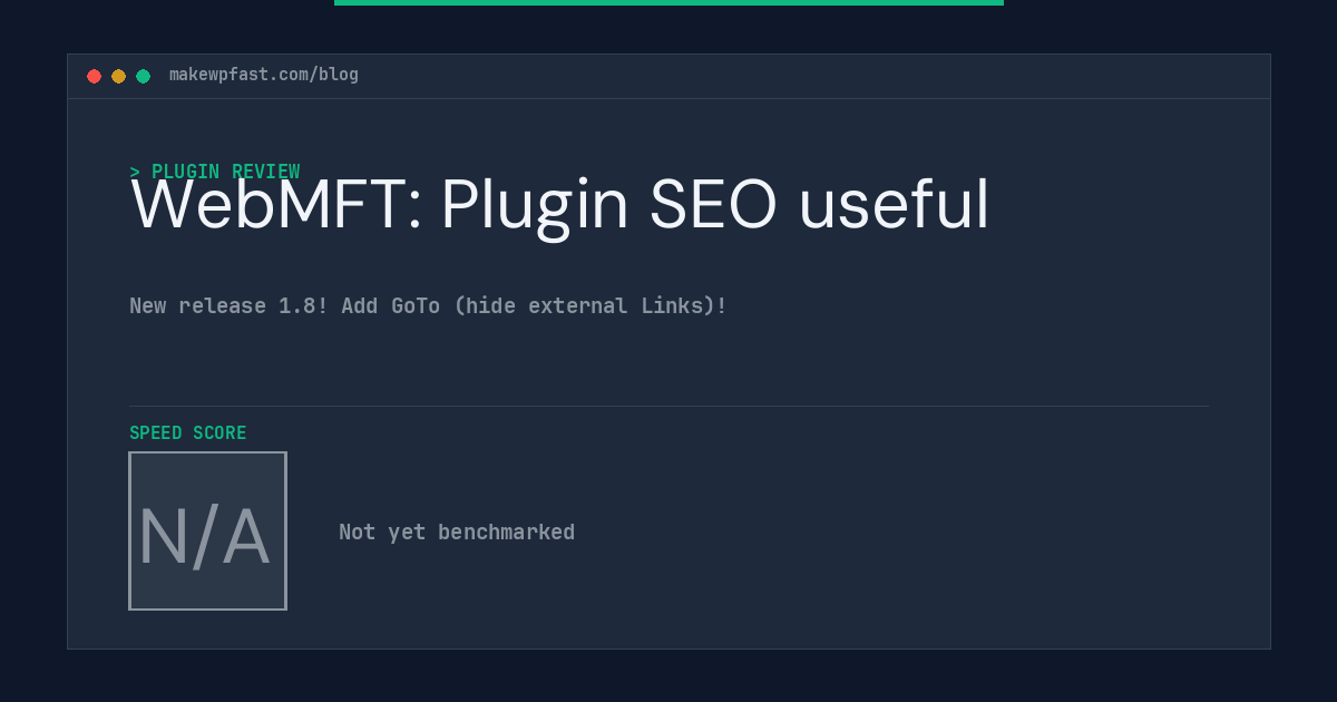 WebMFT: Plugin SEO useful - MakeWPFast