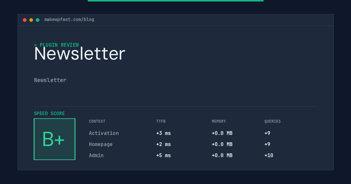 Newsletter - MakeWPFast