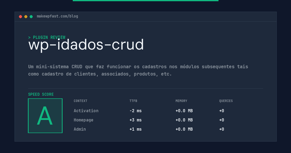 wp-idados-crud - MakeWPFast