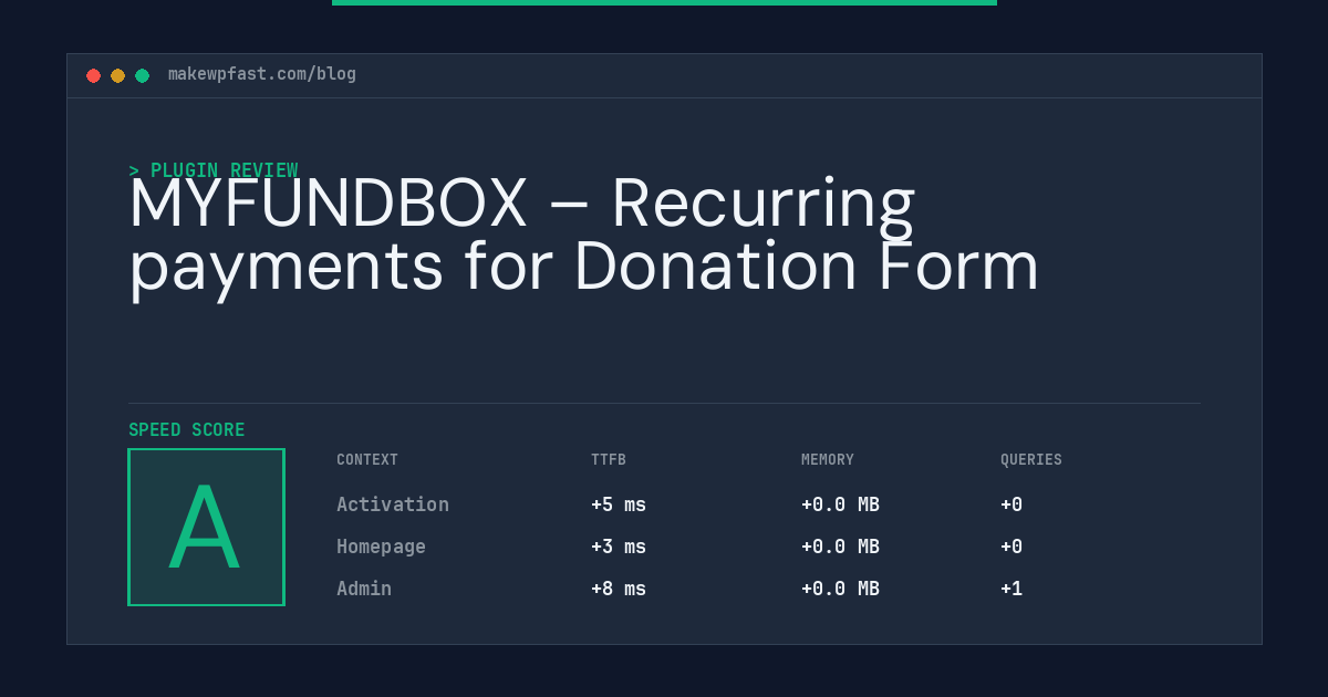 MYFUNDBOX – Recurring payments for Donation Form - MakeWPFast