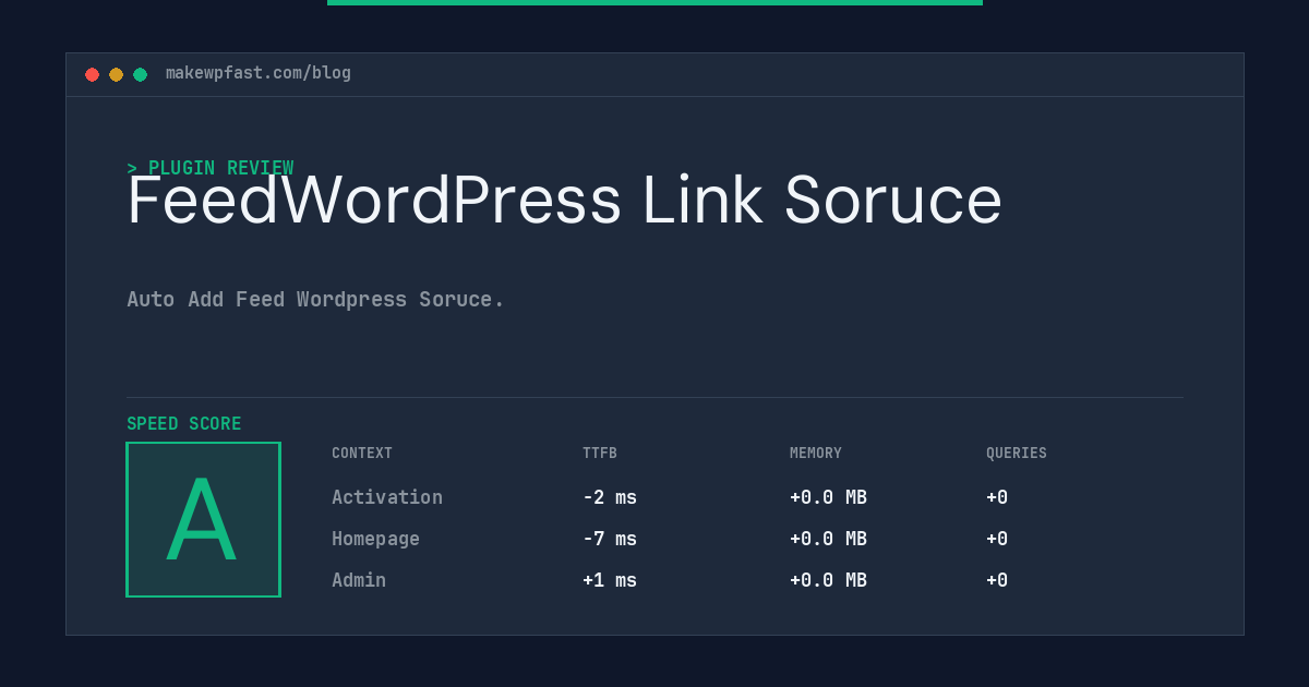 FeedWordPress Link Soruce - MakeWPFast
