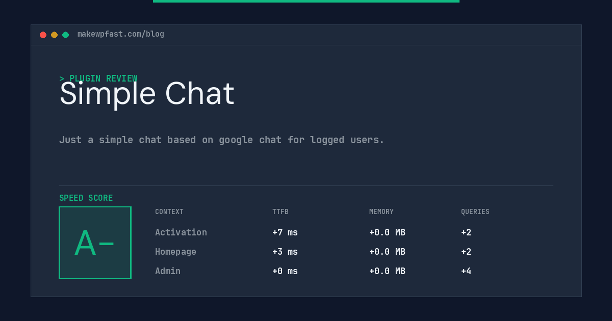 Simple Chat - MakeWPFast
