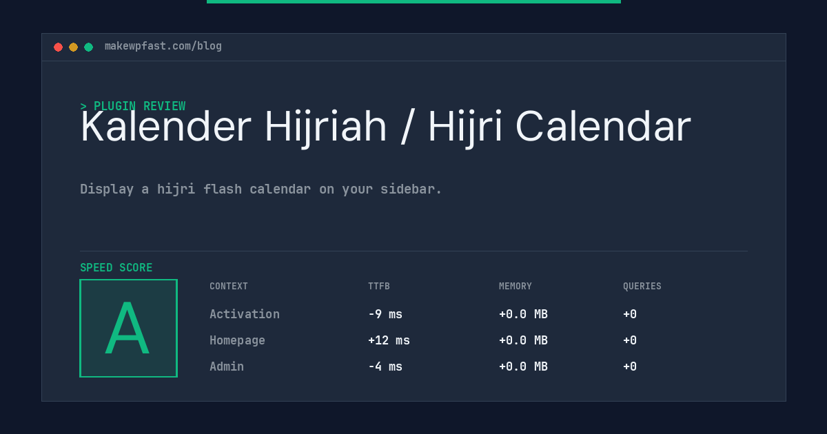 Kalender Hijriah / Hijri Calendar - MakeWPFast