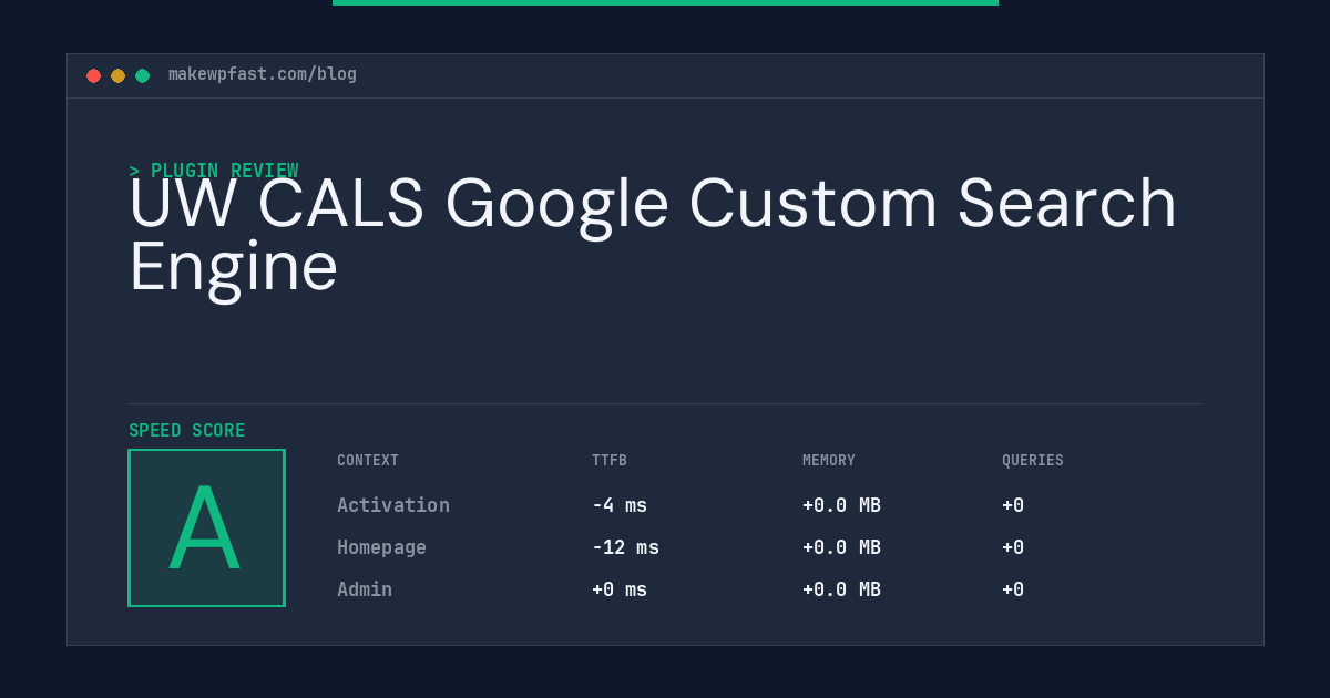 UW CALS Google Custom Search Engine - MakeWPFast
