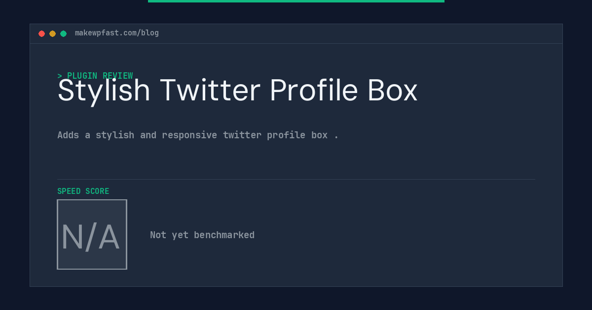 Stylish Twitter Profile Box - MakeWPFast