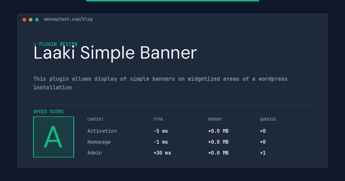 Laaki Simple Banner - MakeWPFast