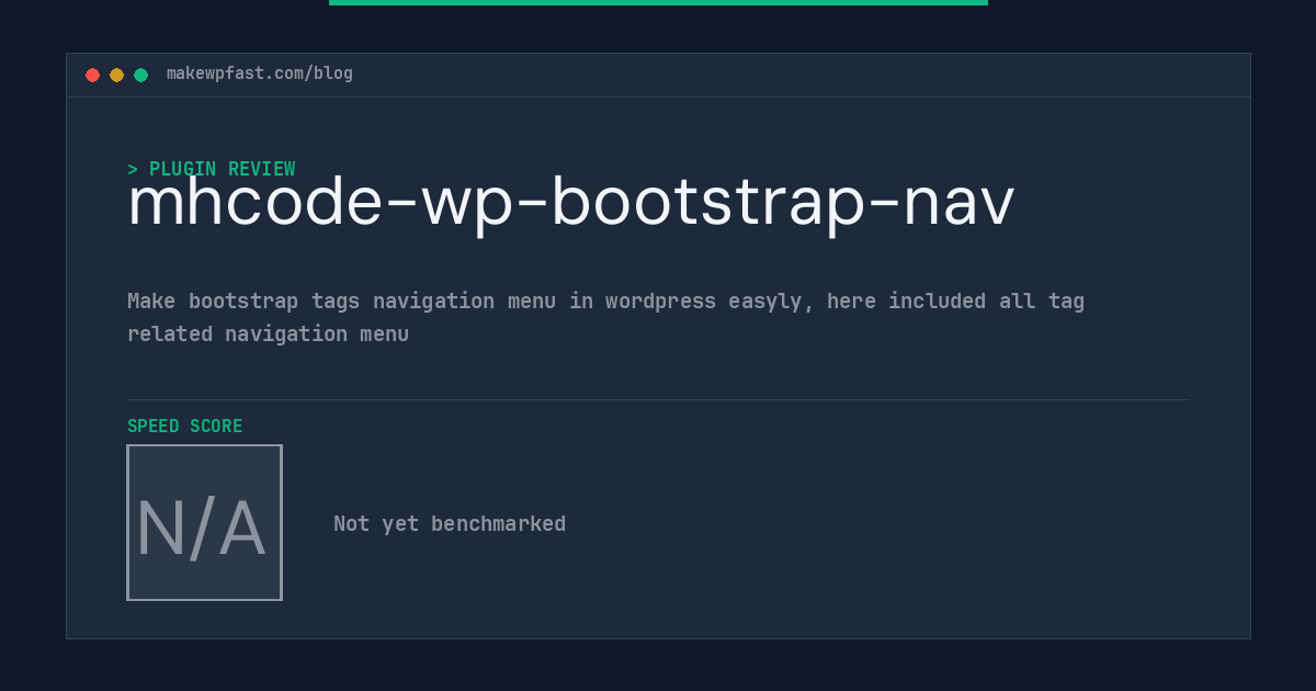 mhcode-wp-bootstrap-nav - MakeWPFast