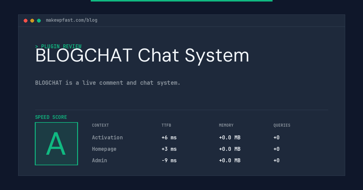 BLOGCHAT Chat System - MakeWPFast