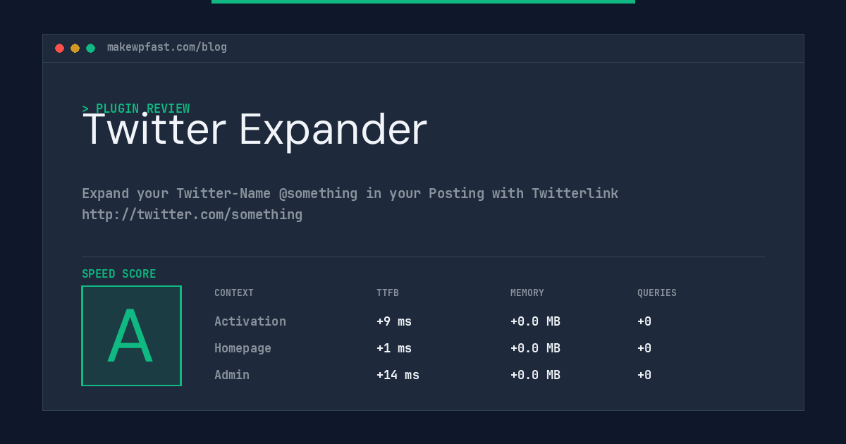 Twitter Expander - MakeWPFast