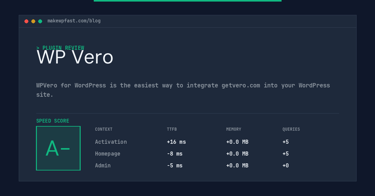 WP Vero - MakeWPFast