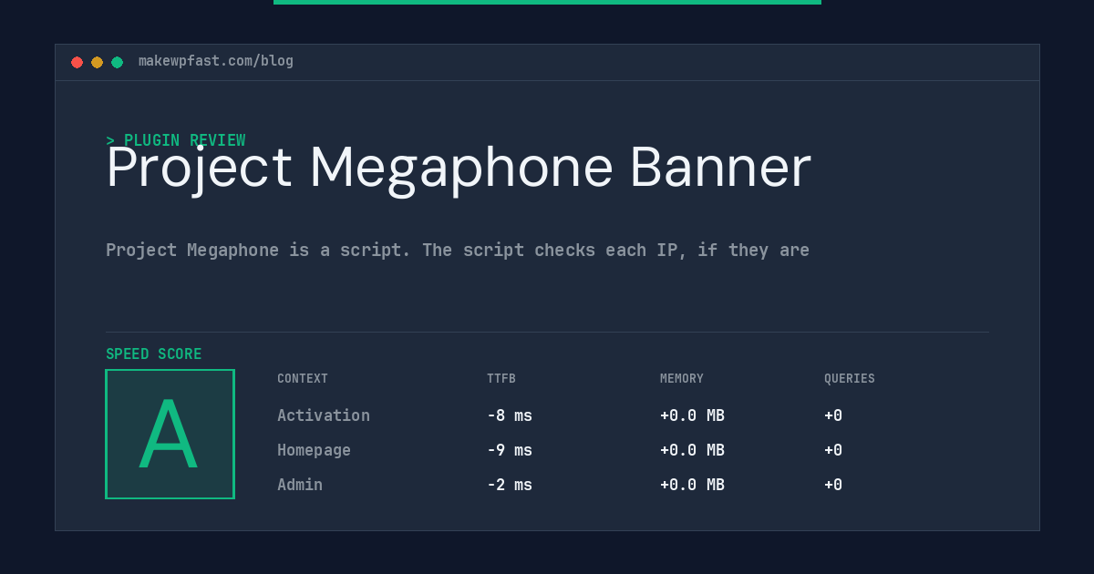 Project Megaphone Banner - MakeWPFast
