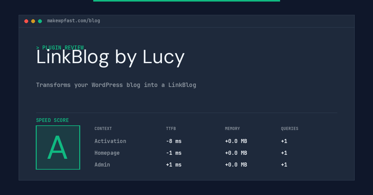 LinkBlog by Lucy - MakeWPFast