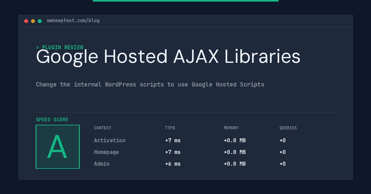 Google Hosted AJAX Libraries - MakeWPFast