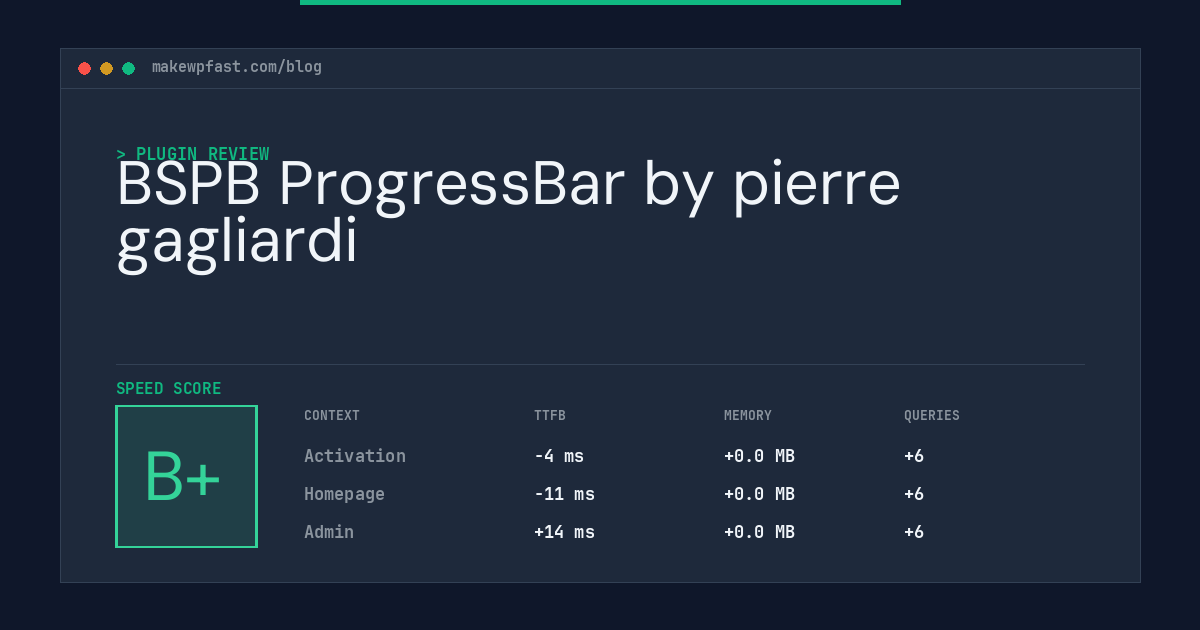 BSPB ProgressBar by pierre gagliardi - MakeWPFast