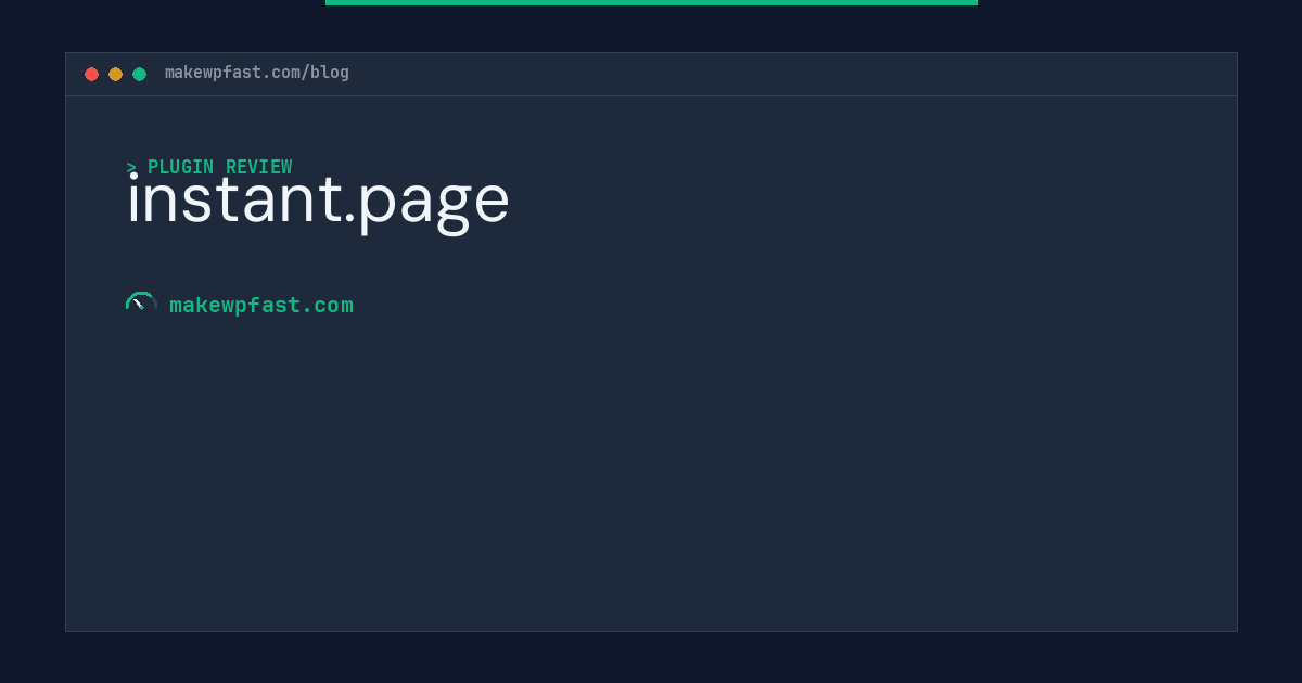 instant.page - MakeWPFast